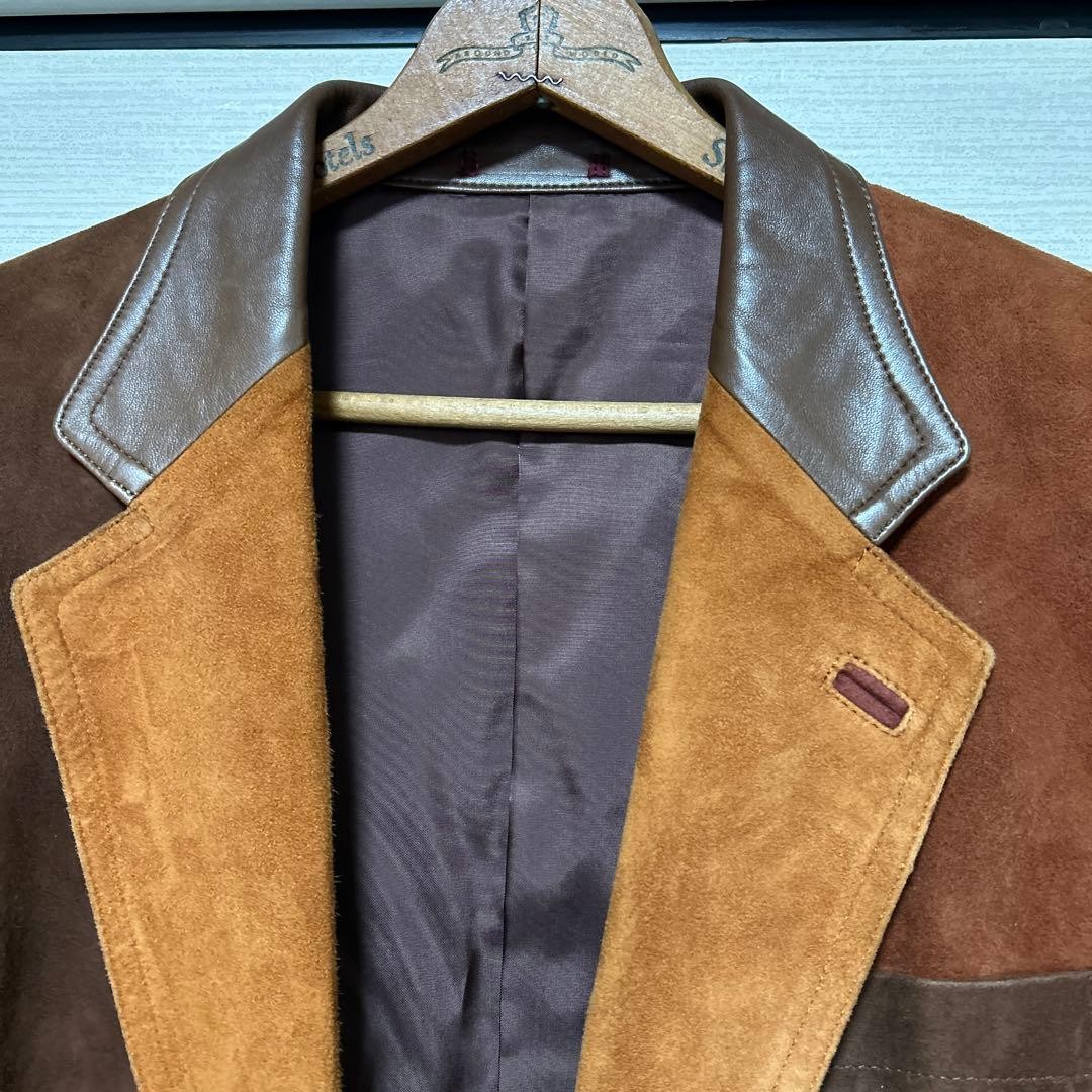 Vintage Patchwork Suede Tailored Jacket - image 8