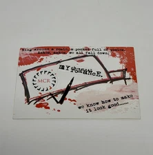 Extremely Rare My Chemical Romance Promo Sticker Card Sheet — Collectors Item