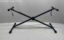 Aodsk Black Metal Adjustable Folding X Style Single Tier Keyboard Stand
