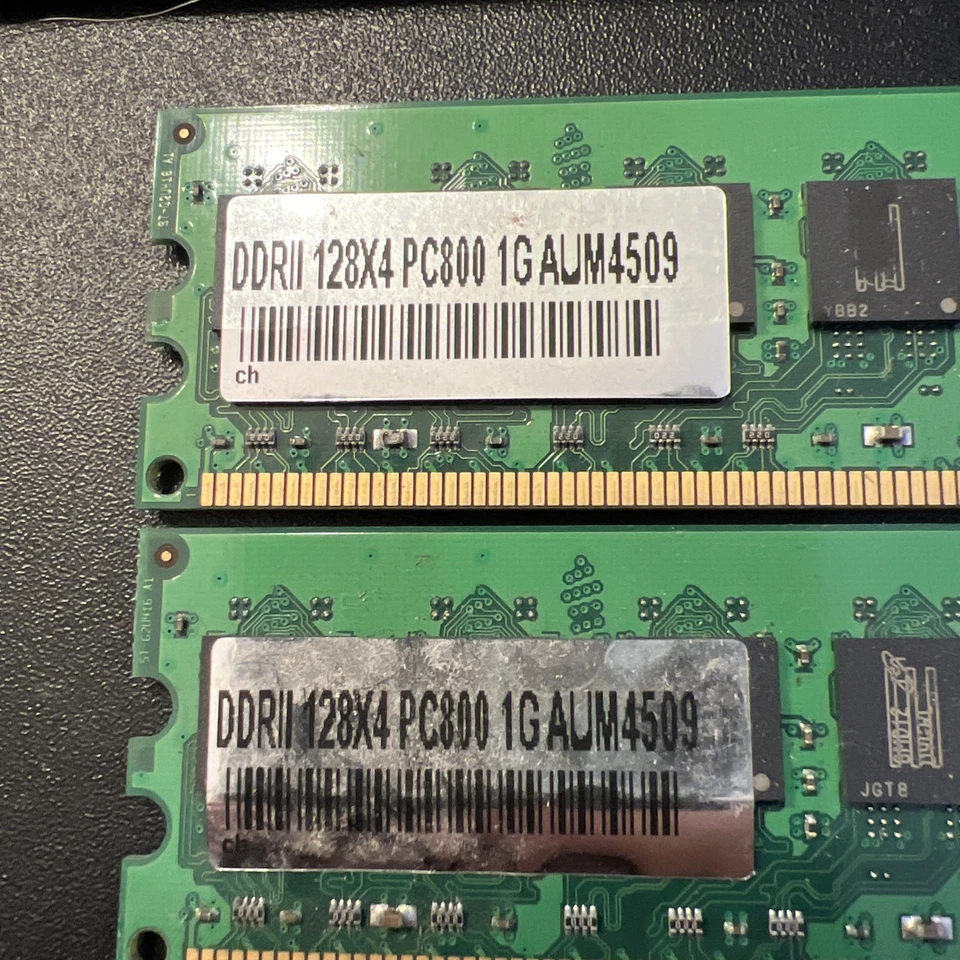 Pair of 1GB DDRII 128X4 1GB PC800 Memory Modules (2GB Total) - Image 2 of 3