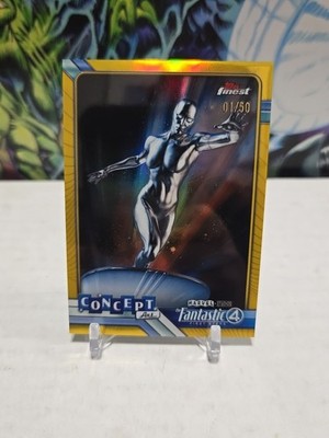 2026 Topps Finest Marvel Fantastic Four SILVER SURFER Concept Art CA-15 Gold /50