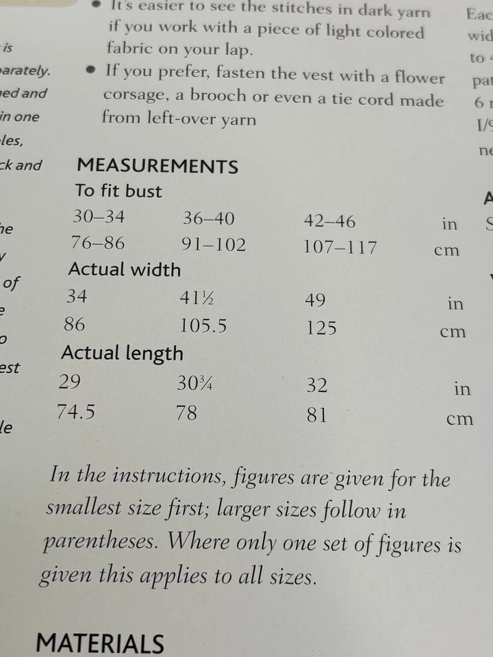 Long Pointed Edge Vest Crochet Pattern XS-XL Book Pages - Image 2 of 3