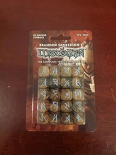 Mistborn Adventures - Mistborn Dice: The Complete Feruchemy Set – 20 Gold Colore