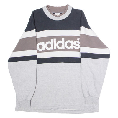 ADIDAS ORIGINALS X Descente Herren Sweatshirt Grau Rundhals M