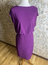 Adrianna Papell Women's Purple Blouson Shutter Pleat Dress Size 10 Cocktail