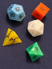 WOW CONDITION! vintage TSR Holmes rpg ad&d dice set 112325aA@HZE