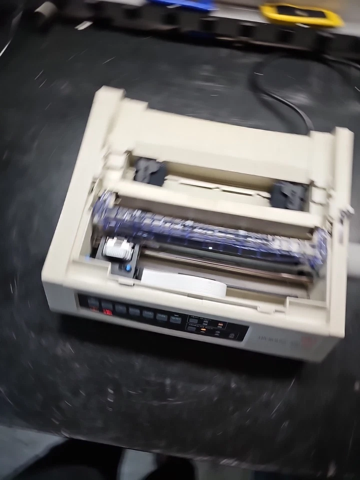 Oki MICROLINE 320 (62411601) Turbo 9 Pin Dot Matrix Printer & Ink - White - Image 2 of 4