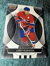 2024-25 Upper Deck Engrained Icons Larry Robinson #45 Ebony 035/199 Canadiens