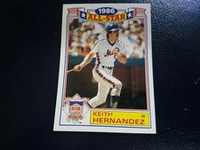 Keith Hernandez NY Mets 1986 Topps All-Star Game FADED RED BACK Oddball