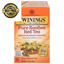 Twinings Pure Rooibos Red Herbal Tea Individually 20 Count Pack of 1 ,