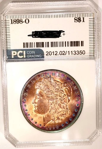 1898-O Better Date Gem BU + Morgan Dollar Lustrous Toned PQ