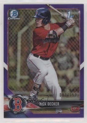 2018 Bowman Draft Chrome Purple Refractor 82/250 Nick Decker #BDC-124 z6b
