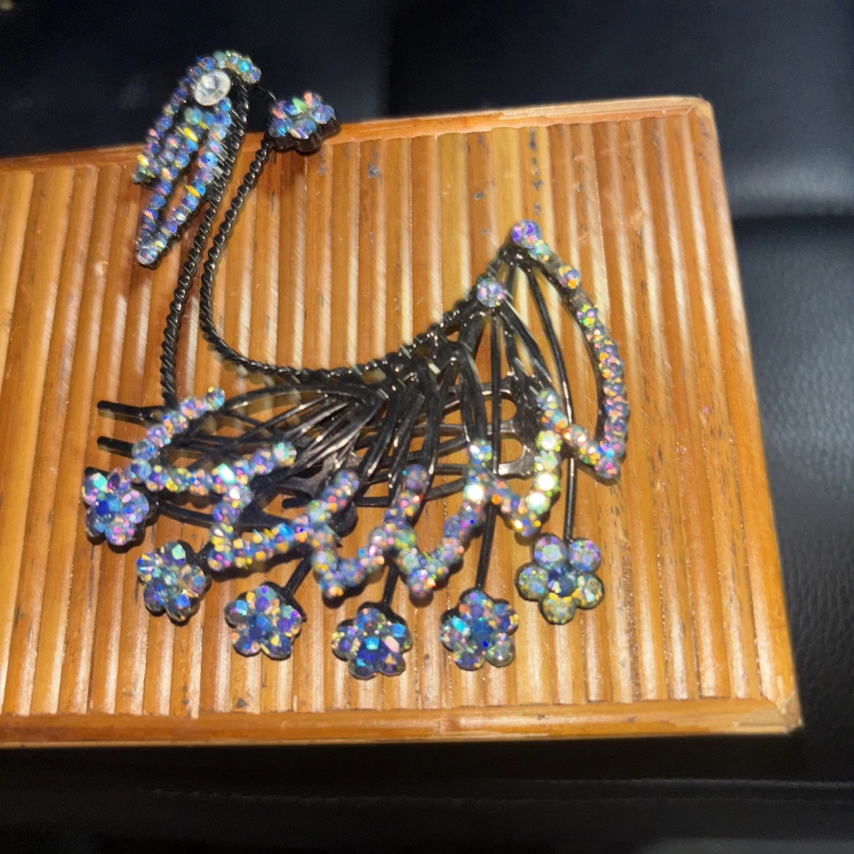 Peine de pelo de pavo real azul Foto 4 de 4