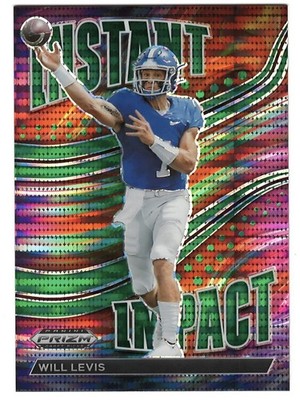 WILL LEVIS 2023 Prizm Draft Picks instant Impact GREEN PULSAR #8/25 JSY #