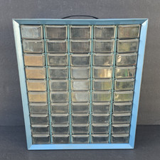 Vintage 50 Drawer Metal Akro-Mills Small Parts Storage Organizer Cabinet USA