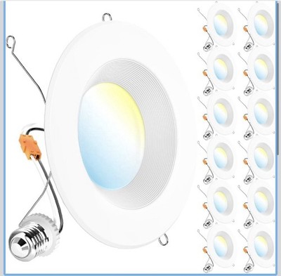 x12 Sunco Led Recessed Lighting 6'' Retrofit Can Lights 965LM 13W 5 CCT Dimmable