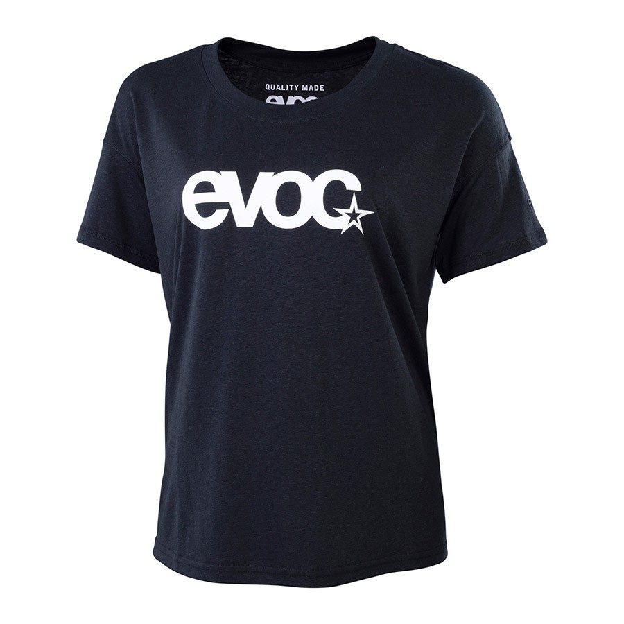 EVOC Womens Logo T-Shirt in Black - Eco-Friendly Recycled Fibres Certified 10490₽