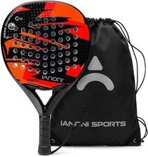 Padel Racket Carbon Fiber Surface with EVA Memory Flex Foam Core Padel Tennis Ra