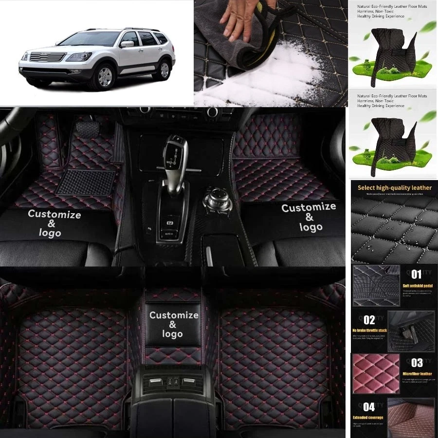 For Kia Borrego Car Floor Mats Custom Waterproof Luxury Carpets Auto Liner - Image 4 of 4