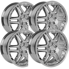 (Set of 4) OE Wheels MB09 18x8.5 5x112 +35mm Chrome Wheels Rims 18" Inch
