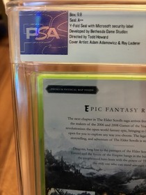 PSA 9.8 A++ Elder Scrolls Skyrim Xbox 360 Highest Graded 1st Print Premium Map