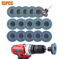 15Pcs 2" Flap Sanding Disc Mini Grinding Wheel Metal Rust Removal 40/60/80Grit 0.75 per disc