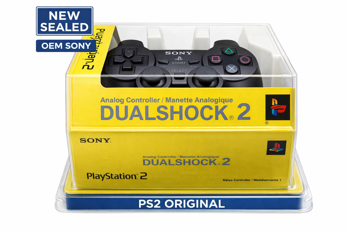未使用　ソニーSONY PSX のコントローラー DUALSHOCK2 未開封品 Sony PlayStation 2 Dual Shock Analog Controller Black OEM