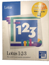 Lotus 123 Spreadsheet Program For DOS Release 2.3 5.25" Floppies
