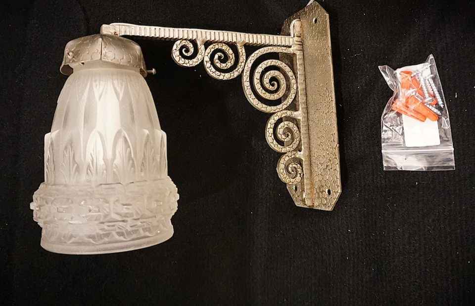 SCHNEIDER: APLIQUE DE PARED FRANCÉS ART DECO 1930. luces lámpara muller 1925 Foto 2 de 4