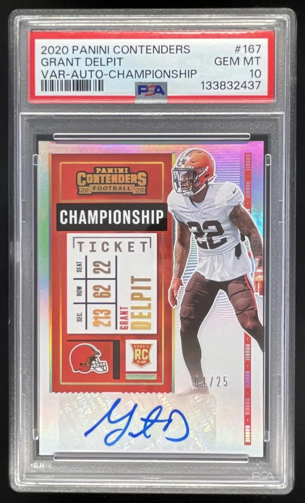 Grant Delpit Panini Contenders #167 Autograph-Championship