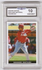 2018 LEAF NATIONAL SHOHEI OHTANI ROOKIE BASEBALL CARD #1 LOS ANGELES DODGERS