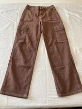 SO Goods For Life Brown High Rise Cargo Pants Women's Size 5/27W