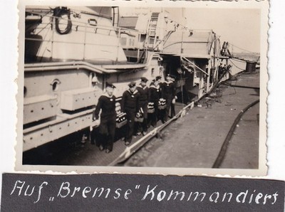 Foto - Marine Matrose auf Schiff ''Bremse'' - 1930er