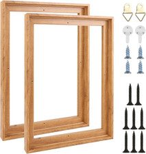 2 Pack Floater Frame for 12x16 Inch Canvas Painting Solid Floating Frame for...