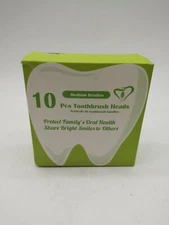 Medium Bristles Replacement Toothbrush Heads White 10 Pack.  282
