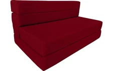 Lounger Folding Foam Mattress, Portable Sleepover Chair Bed 6 x 48 x 80 Red
