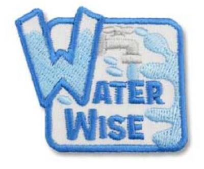 Boy Girl Cub WATER WISE Usage Conservation Fun Patches Crests Badge GUIDE SCOUT