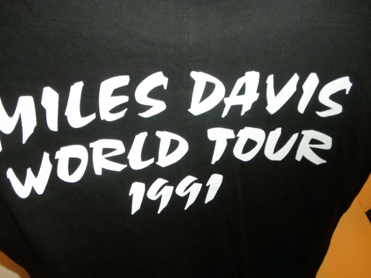 Miles Davis WORLD TOUR 1991 Vintage 90s Tour T Tee Shirt XL Extra Large FACE