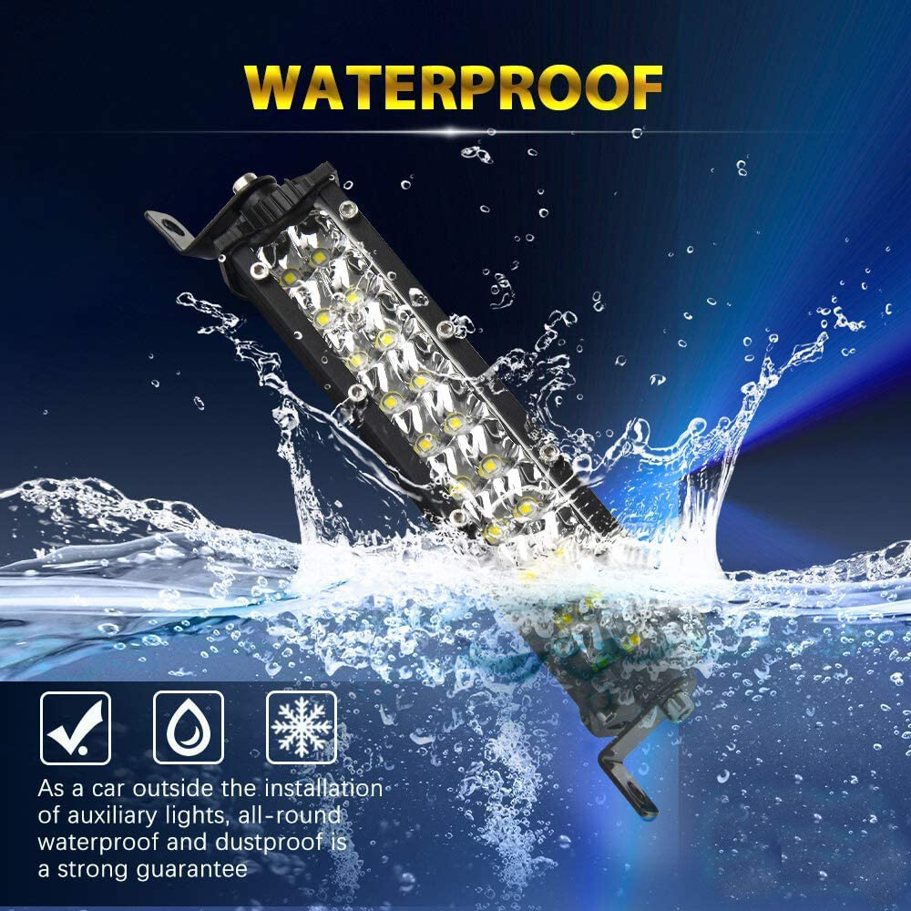 8 inch LED Work Light Bar Flood Spot Beam for Offroad 4WD Driving Fog Truck SUV