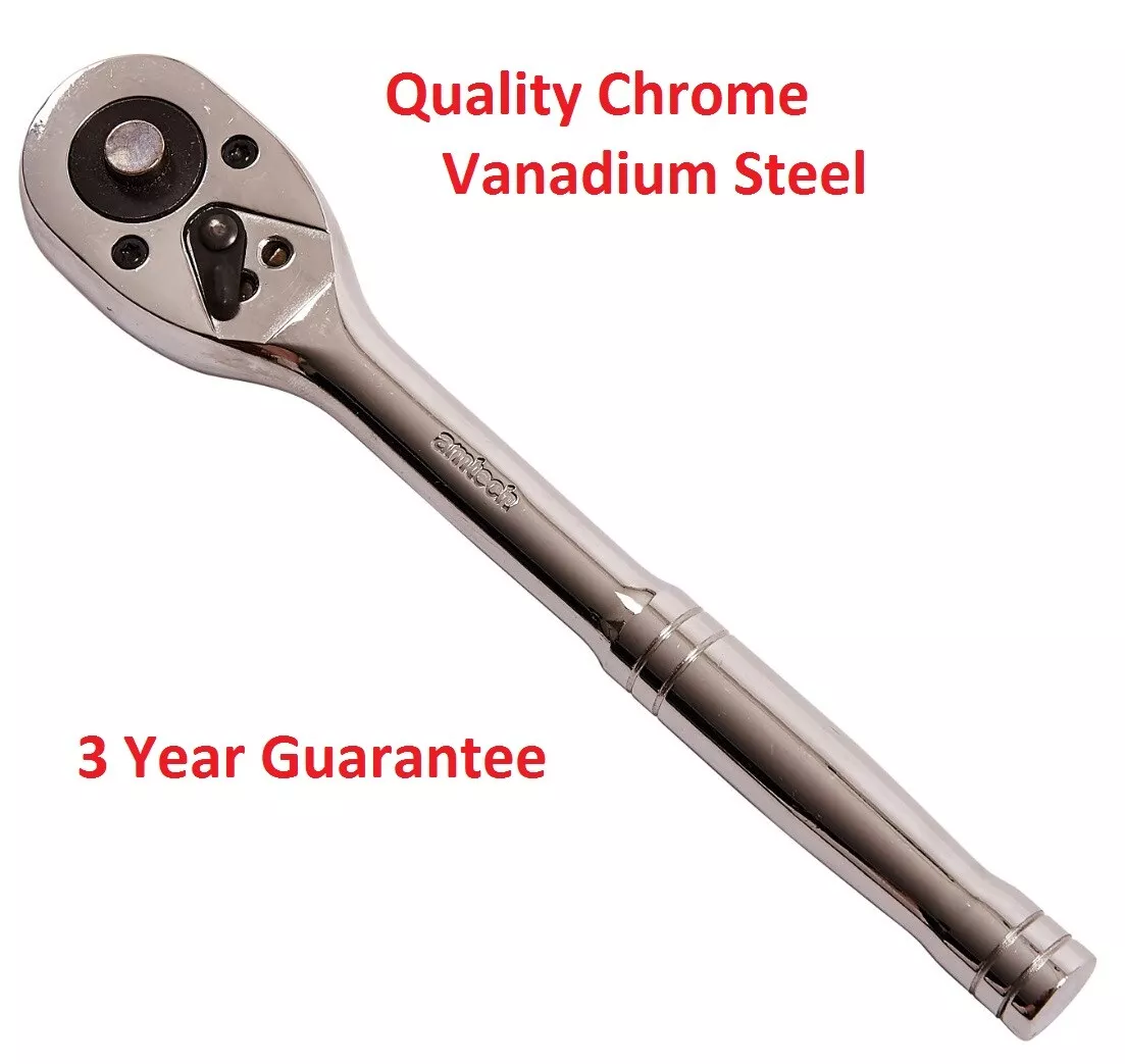 Quality Half of an Inch Drive Ratchet Wrench Handle for Socket Set Mechanic 1 2