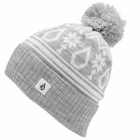 Volcom Argenta Beanie BommelmüTze MüTze StrickmüTze Damen WintermüTze Grau