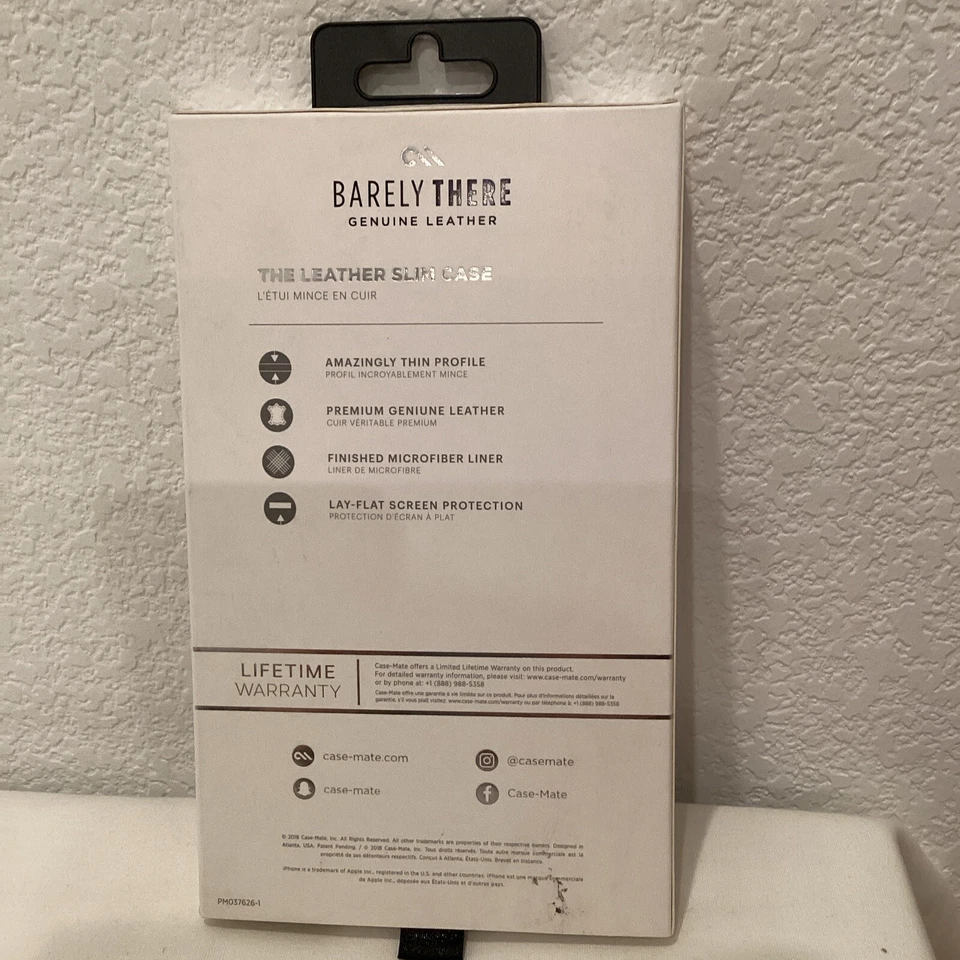 Case-Mate - iPhone XR Case - BARELY THERE LEATHER - Metallic Blush BRAND NEW - Image 2 of 3