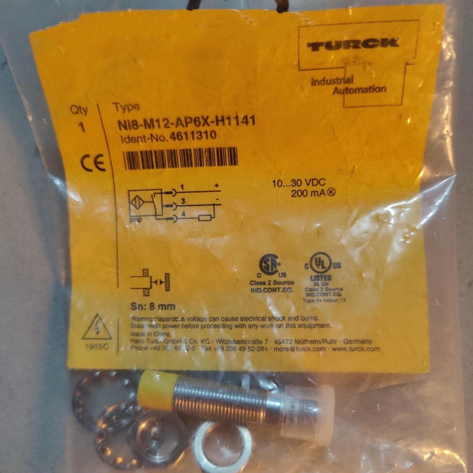 Capteur De Proximité Inductif TURCK Ni8-M12-AP6X-H1141 - 1 Pièce Neuve, Pour Applications Industrielles