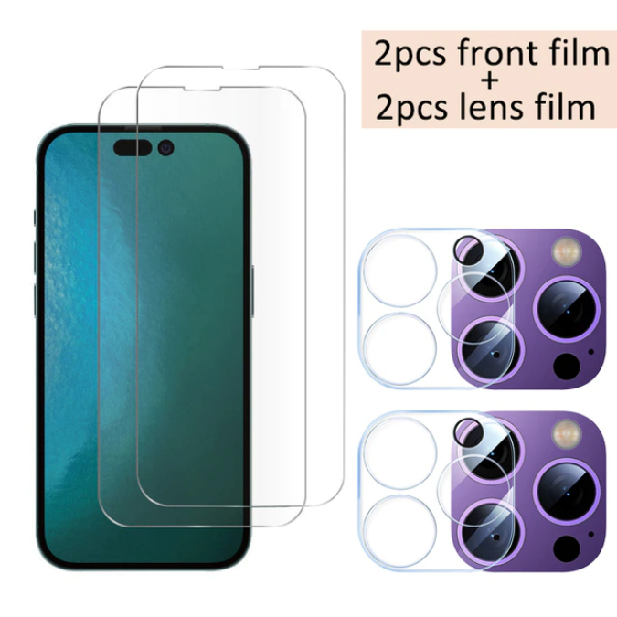 Verre Trempé IPhone 15 14 13 12 11 Pro Vitre Film Protection Camera Case Lens - Foto 7