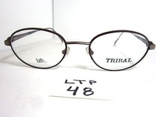 Vtg 90s LOGO PARIS Tribal Eyeglass Frame Massai 327 Brown France LTP-48
