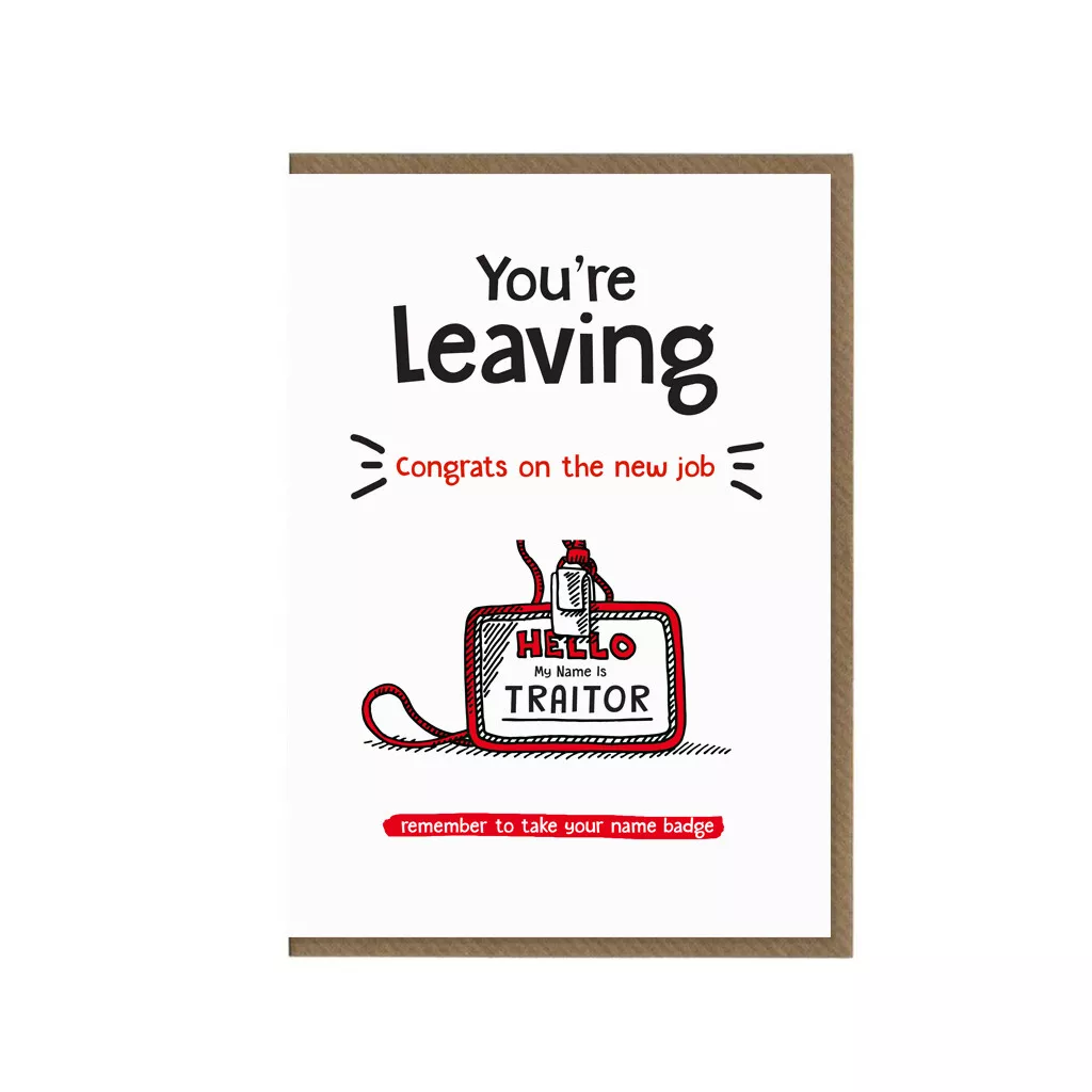  Humorous Traitor Definition Card for Leaving Coworkers, Funny  Leaving Card Gift for Men Women, Hilarious Farewell Gift for Colleagues :  Electronics