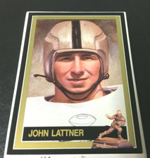 JOHN LATTNER 1953 HEISMAN TROPHY AWARD WINNER ODDBALL CARD #19 NOTRE DAME IRISH