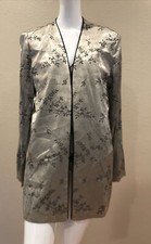 Rare Vintage Maren Silver & Black Long Sleeve Vest Mini Dress Womens Size 10