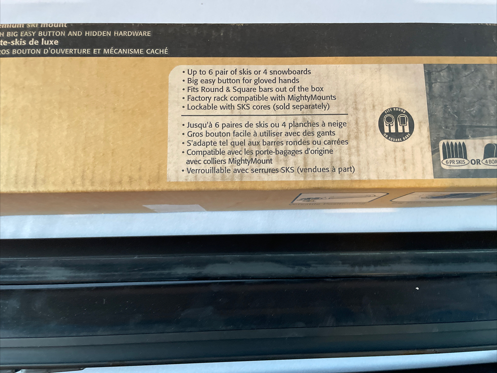 Yakima Lift Ticket 6 Premium Ski and Snowboard Rack Mount 3063. New