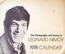 Star Trek TOS Fanzine Leonard Nimoy Photography and Art 1978 Calendar RARE!!